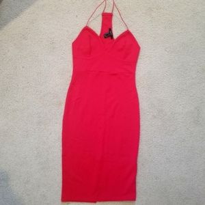 Forever 21 Red Midi Bodycon Dress